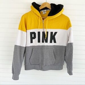 PINK Victoria Secret sherpa Hoodie Size Small